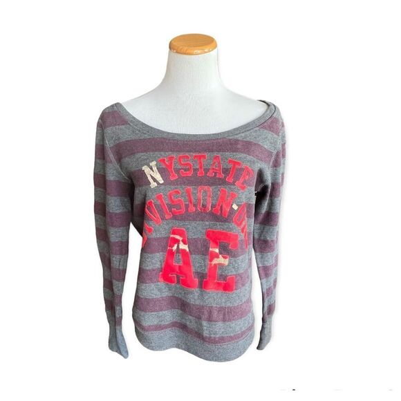 Womens American Eagle Campus Boatneck Sweatshirt - Sz M - Picture 1 of 2
